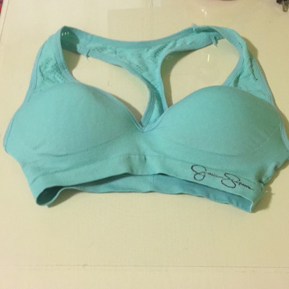 Jessica Simpson sports bra.